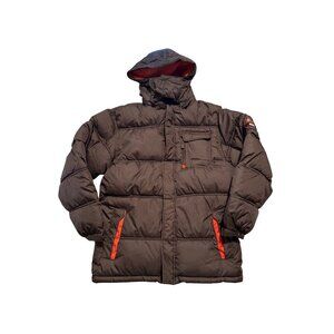 NWT Sears Minus Zero Boy’s Perform. Gear Expedtn Puffer Jacket XL Brown Orange